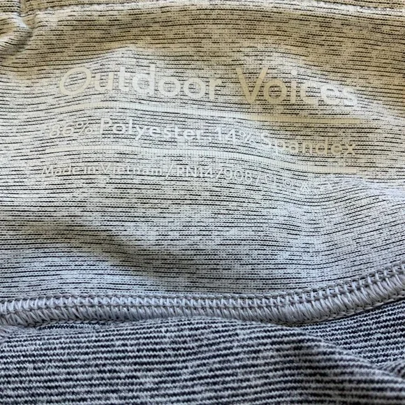 Outdoor Voices 7/8 Dipped Warm Up Leggings Colorblock Ash & Dove Size XS - Picture 7 of 7